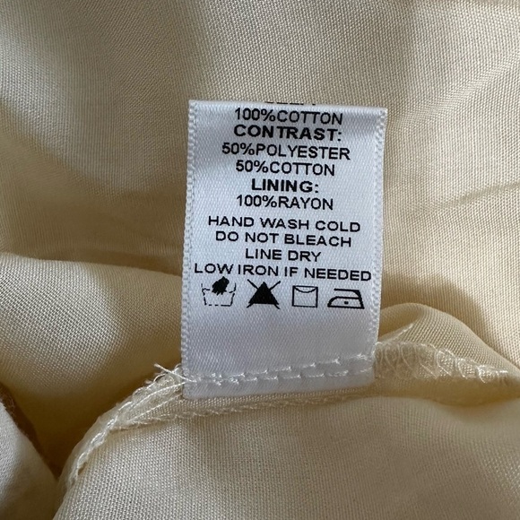 Cream Sundress w/ Black trim. Size L. NWOT. - Picture 8 of 11